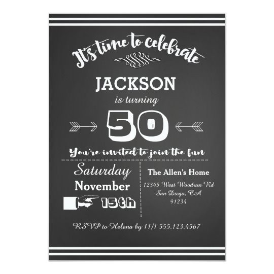 Adult Birthday Invitations
 Adult Birthday Party Invitation 50th 60th 40th