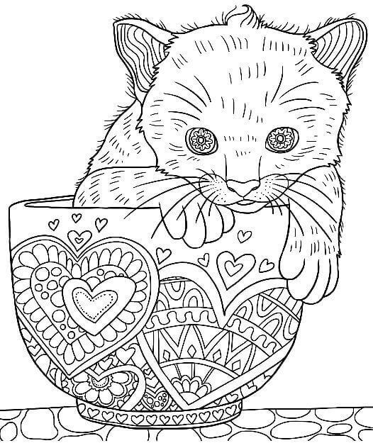 Adult Cat Coloring Pages
 30 Free Printable Cat Coloring Pages
