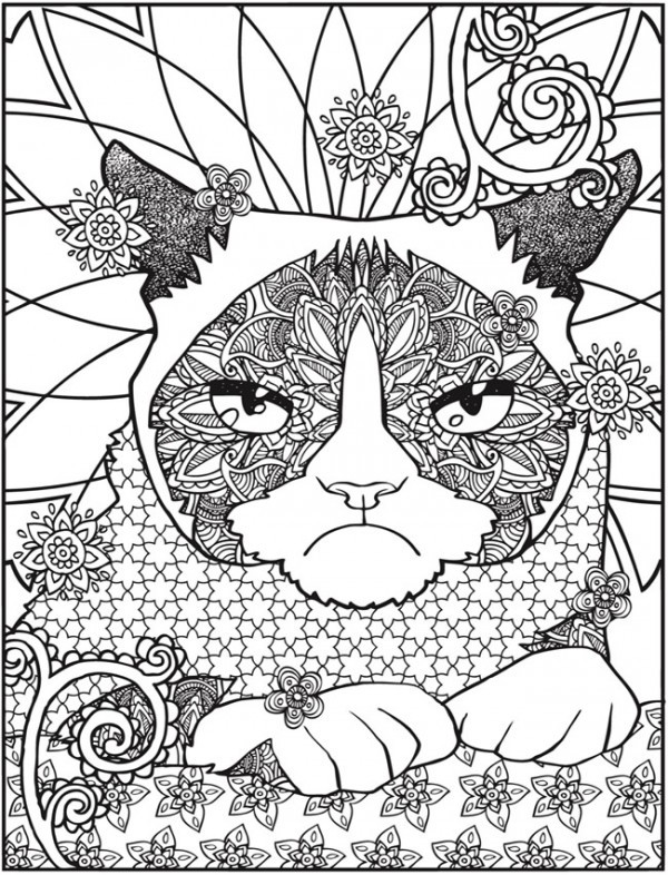 Adult Cat Coloring Pages
 Freebie Grumpy Cat Coloring Page – Stamping