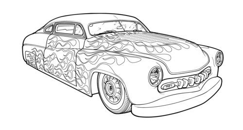 Adult Coloring Pages Cars
 Hot Rod Coloring Pages