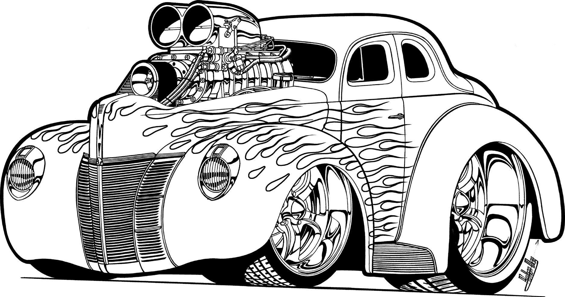 Adult Coloring Pages Cars
 Download Hot Rod Coloring Pages Mark s pics