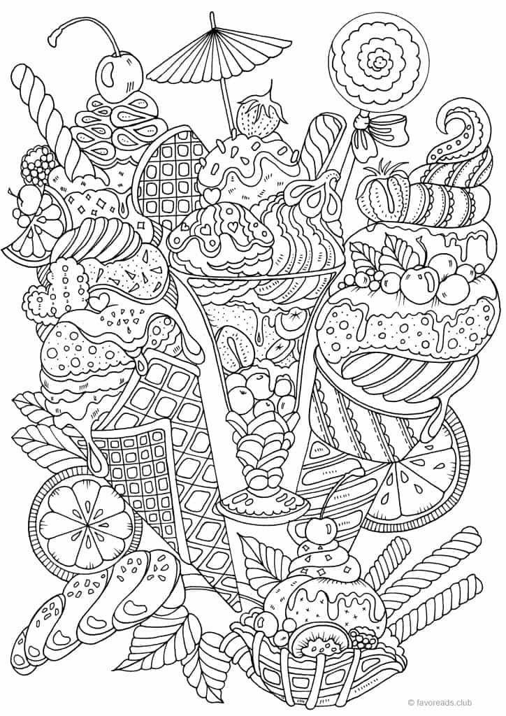Adult Food Coloring Pages
 coloring Mindful colouring
