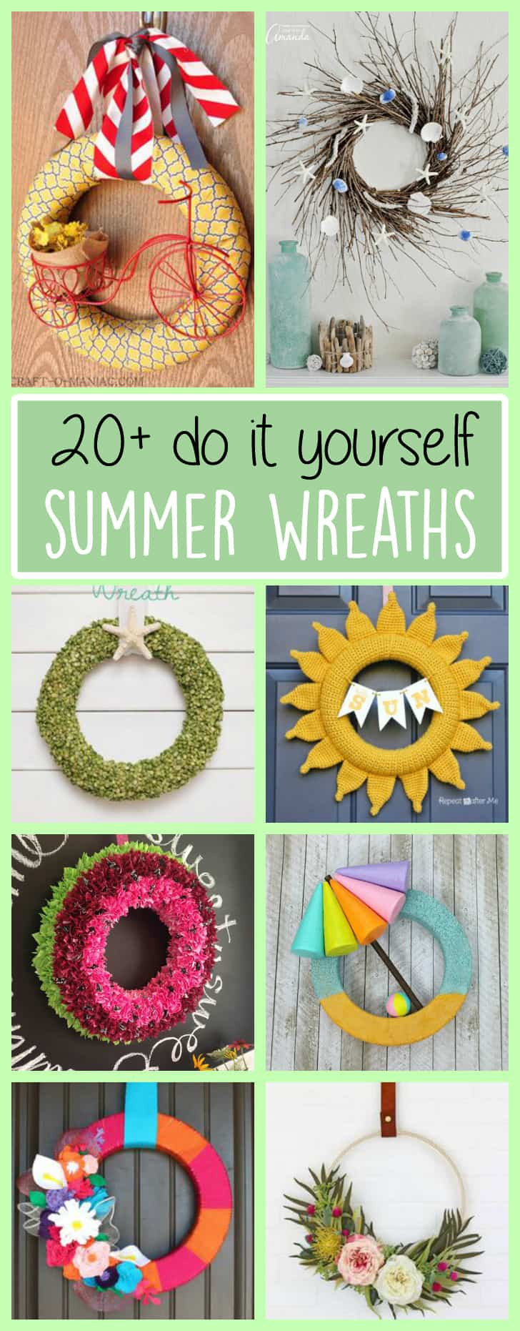 Adult Summer Crafts
 DIY Summer Wreaths 20 beautiful statement wreaths for