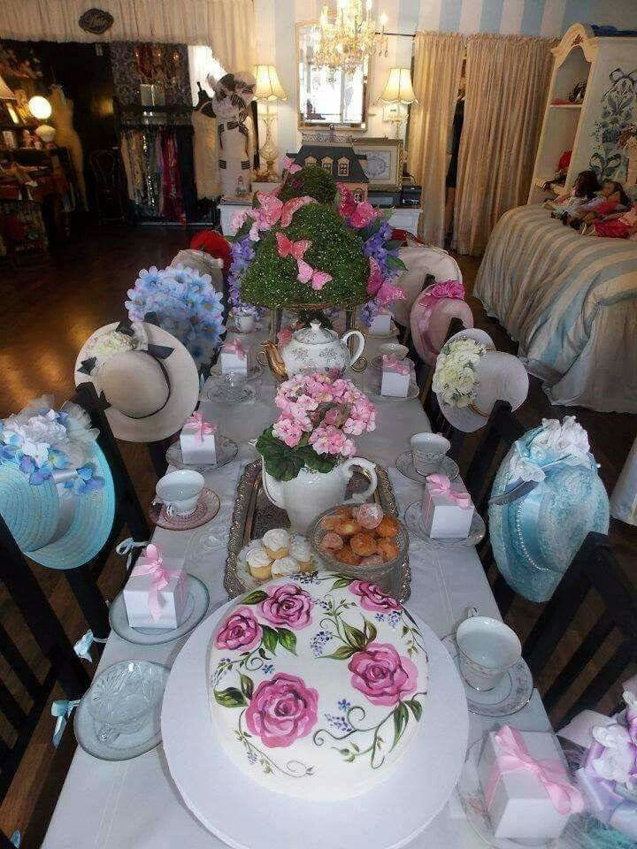 Adult Tea Party Ideas
 This but with cuter hats Bridal Shower