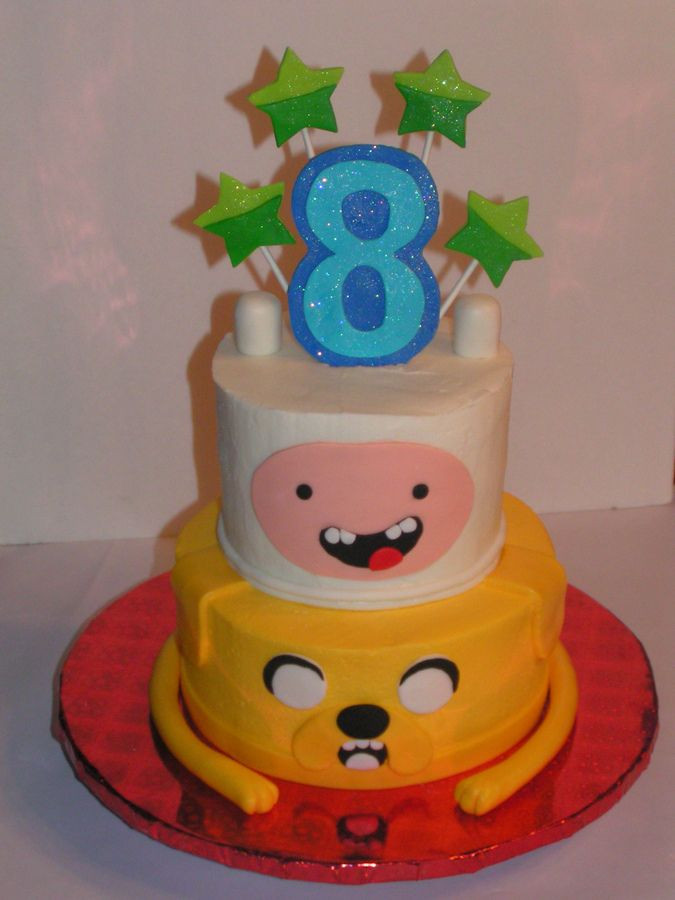 Adventure Time Birthday Cake
 Adventure Time Finn & Jake birthday cake with fondant