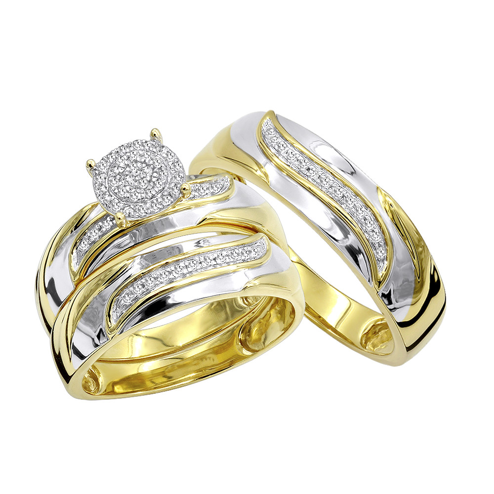 Affordable Diamond Rings
 10K Gold Affordable Diamond Engagement Ring Wedding Band