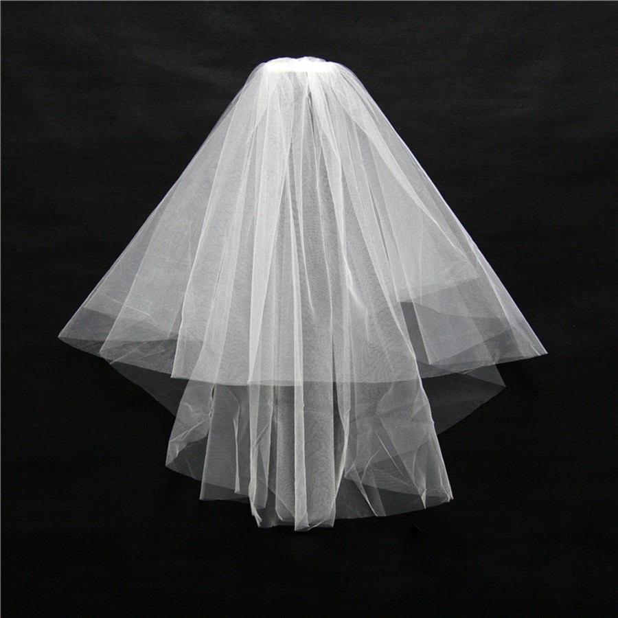 Affordable Wedding Veils
 ZYLLGF Bridal Stock Simple Bridal Veils Cheap Wedding Net