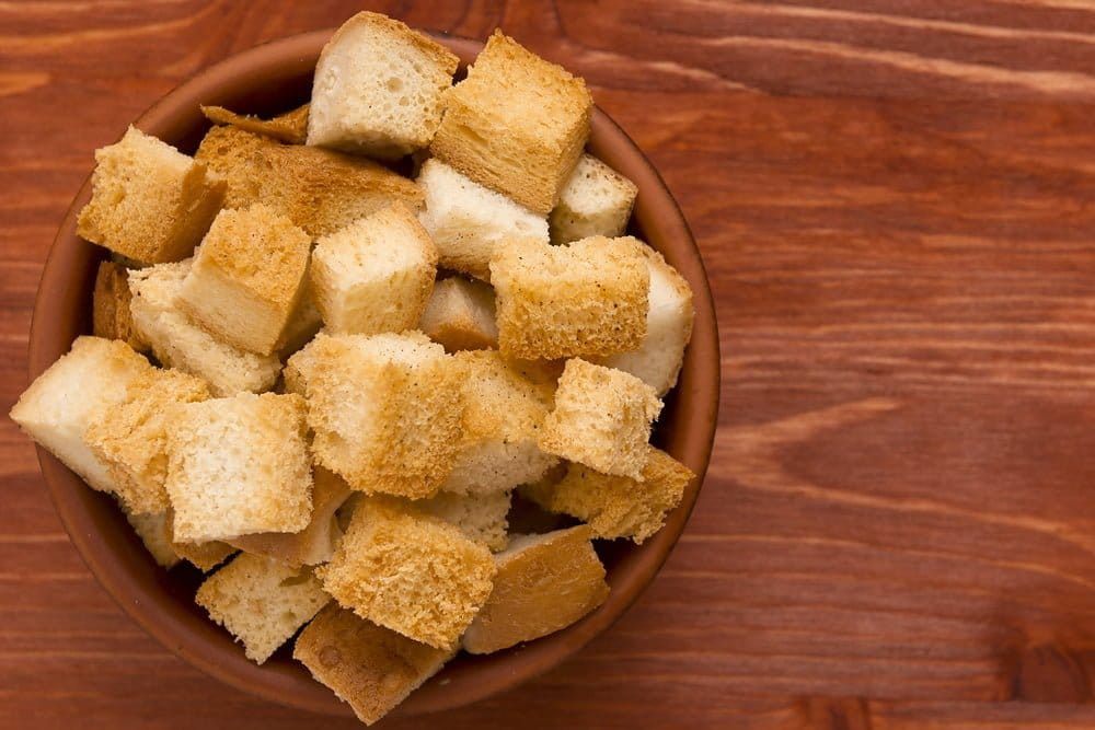 Air Fryer Croutons
 Two Ingre nt Air Fryer Croutons