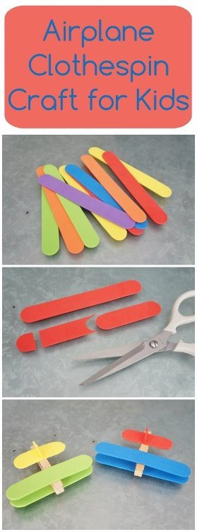 Airplane Crafts For Kids
 Airplane Clothespin Kids Craft DIY Inspired