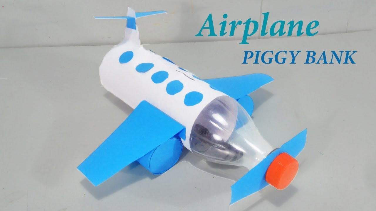 Airplane Crafts For Kids
 How To Make Airplane Piggy Bank DIY Kids Piggy Bank