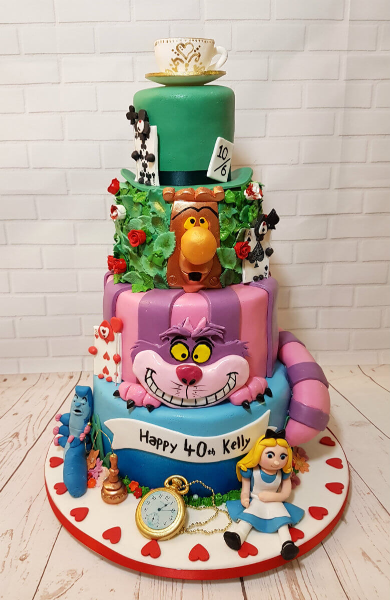Alice In Wonderland Birthday Cake
 Tiered Alice in Wonderland Theme Cake Quality Cake