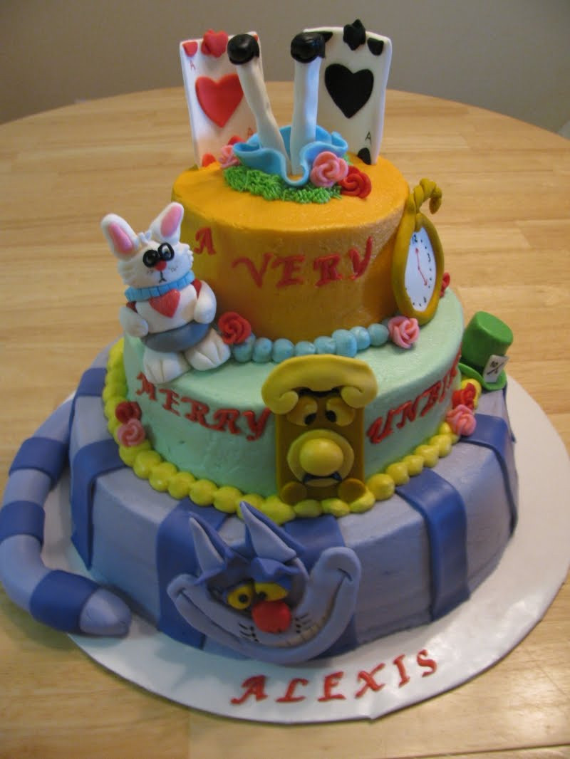 Alice In Wonderland Birthday Cake
 Alice In Wonderland Birthday Cake