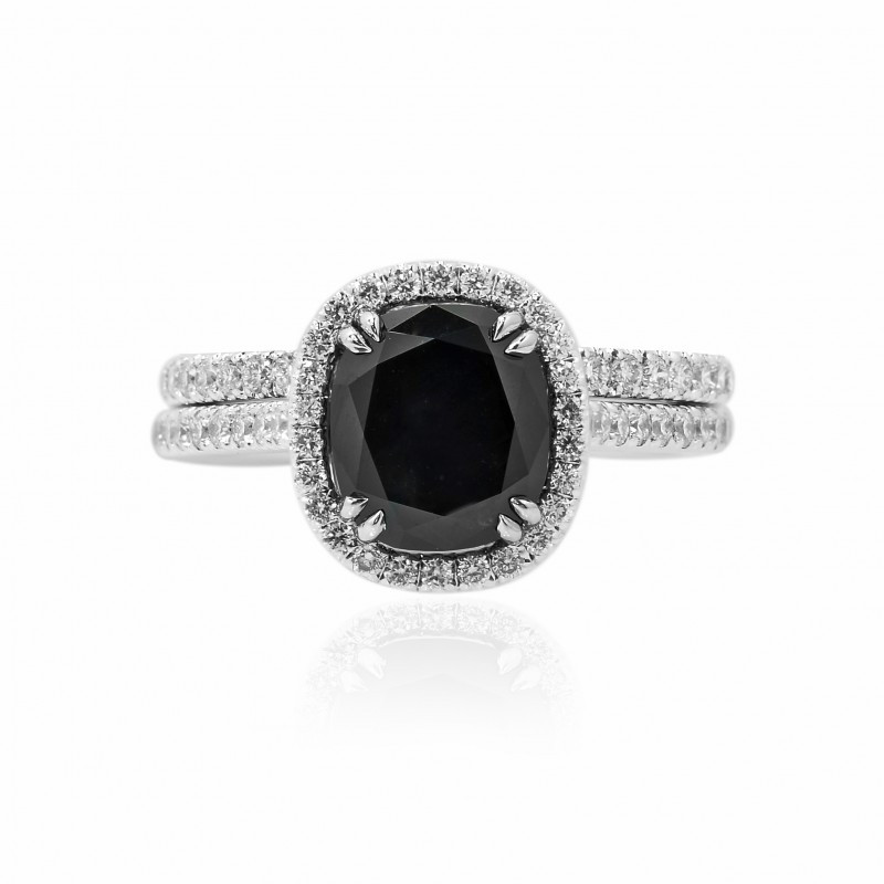 All Black Diamond Engagement Rings
 Black Diamond Engagement Wedding Ring Set SKU 3