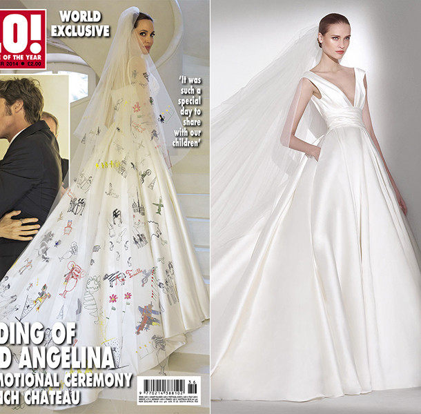 Angelina Wedding Gown
 dressed undressed wedding photos