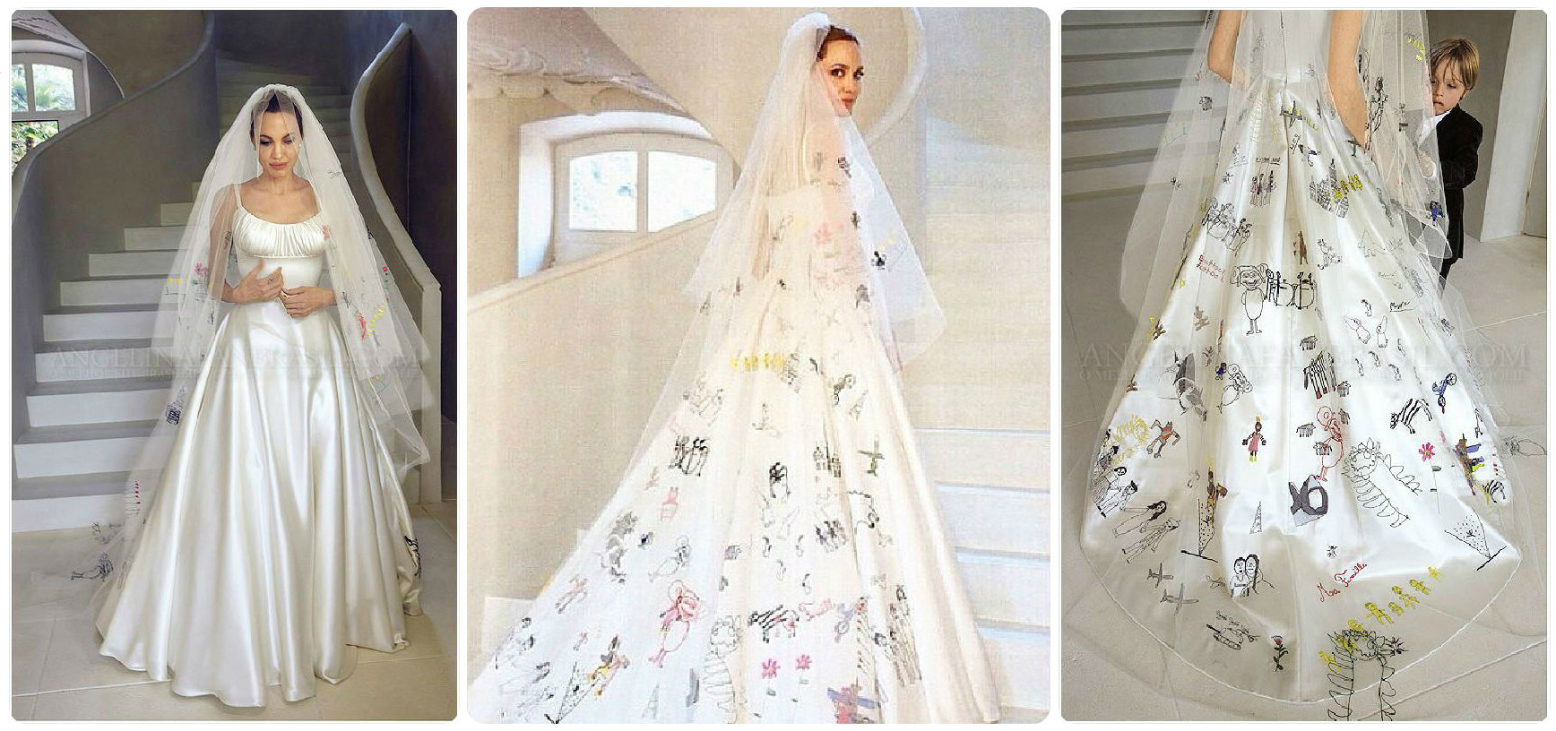 Angelina Wedding Gown
 Make Your Own Customised Wedding Veil Like Angelina Jolie