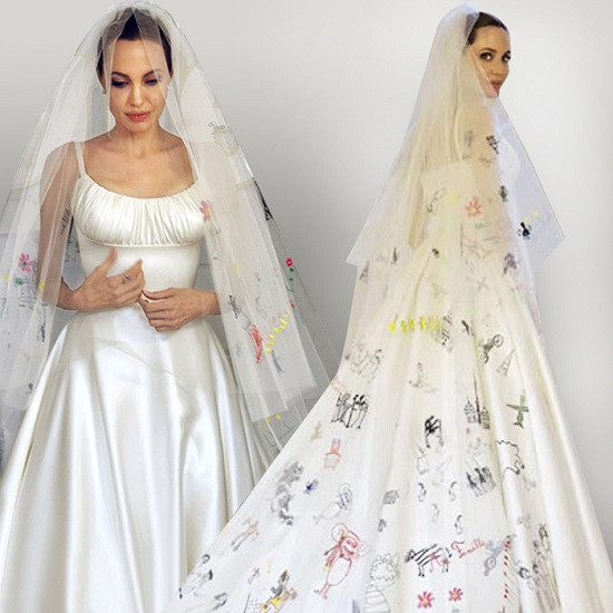 Angelina Wedding Gown
 Top 10 Stylish Celebrity Brides of 2014