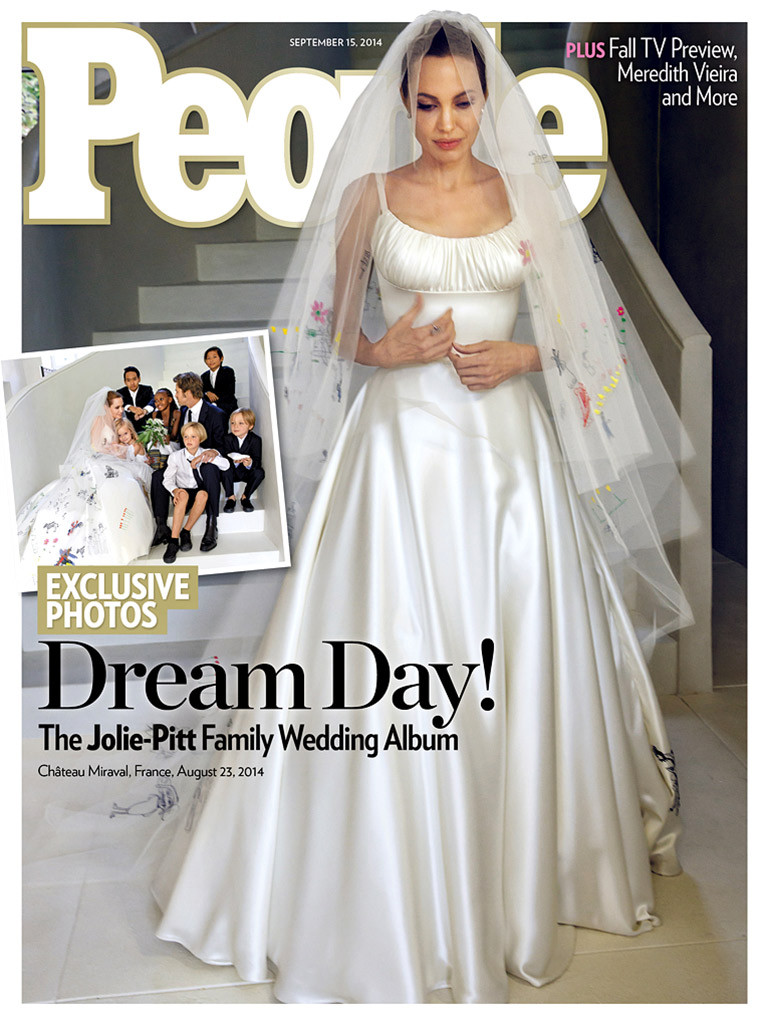 Angelina Wedding Gown
 from Angelina Jolie and Brad Pitt s wedding revealed
