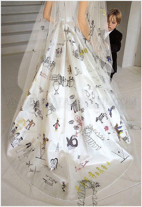 Angelina Wedding Gown
 Brangelina Wedding Day Details
