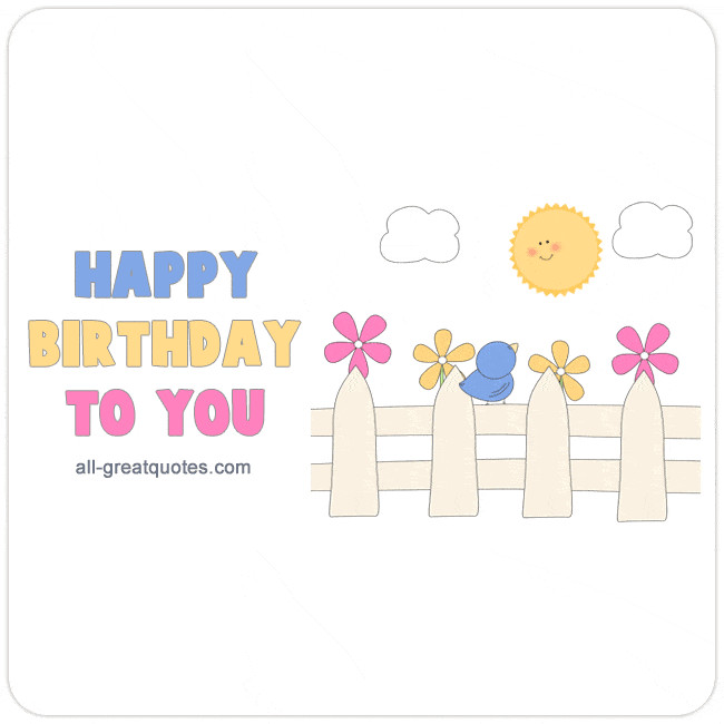 Animated Birthday Cards For Facebook
 Happy Birthday To You