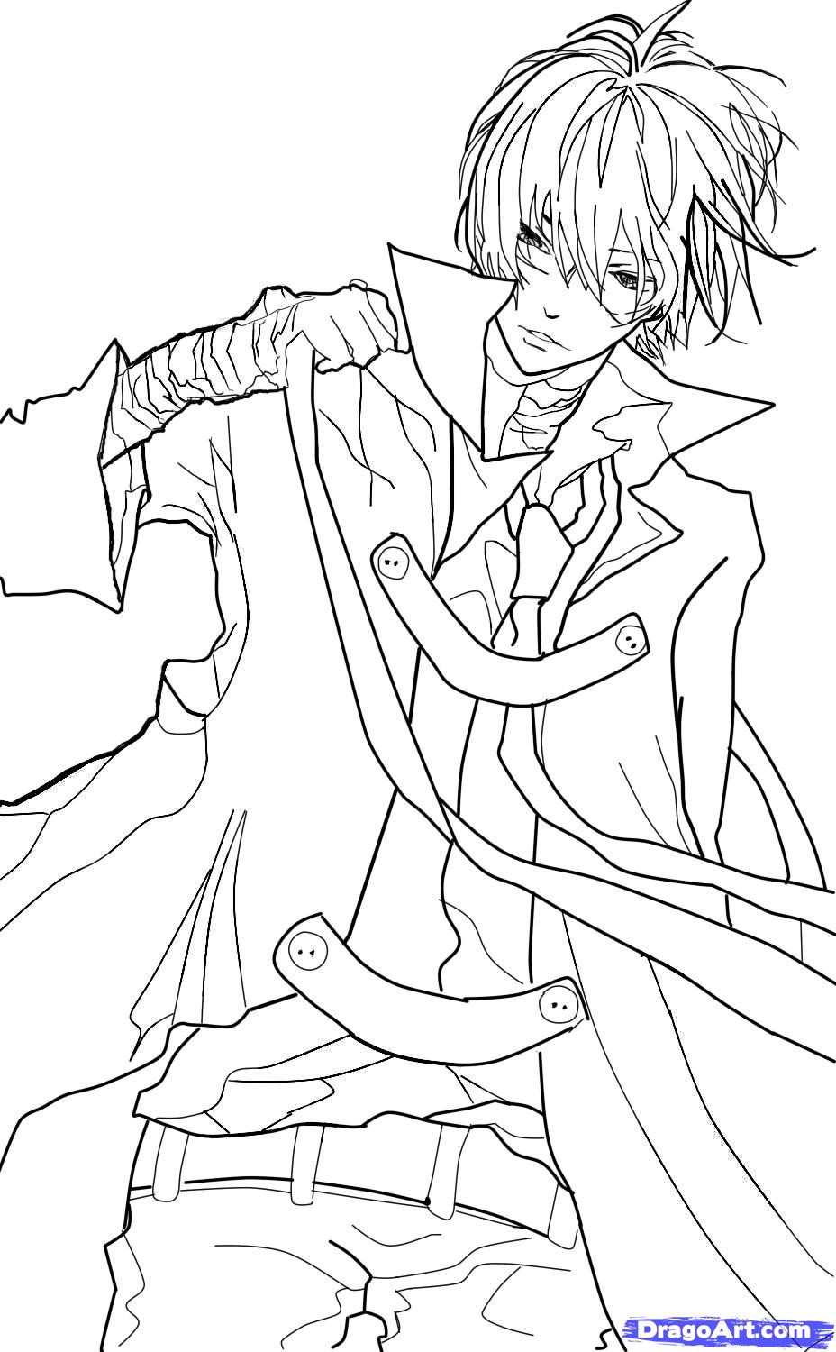 Anime Boys Coloring Pages
 How to Sketch an Anime Boy Step by Step Anime People