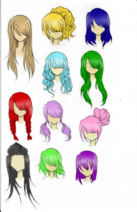 Anime Girl Hairstyles
 anime hairstyles on Tumblr