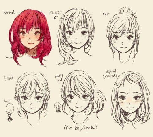Anime Girl Hairstyles
 Anime Hairstyles anime hair Pinterest