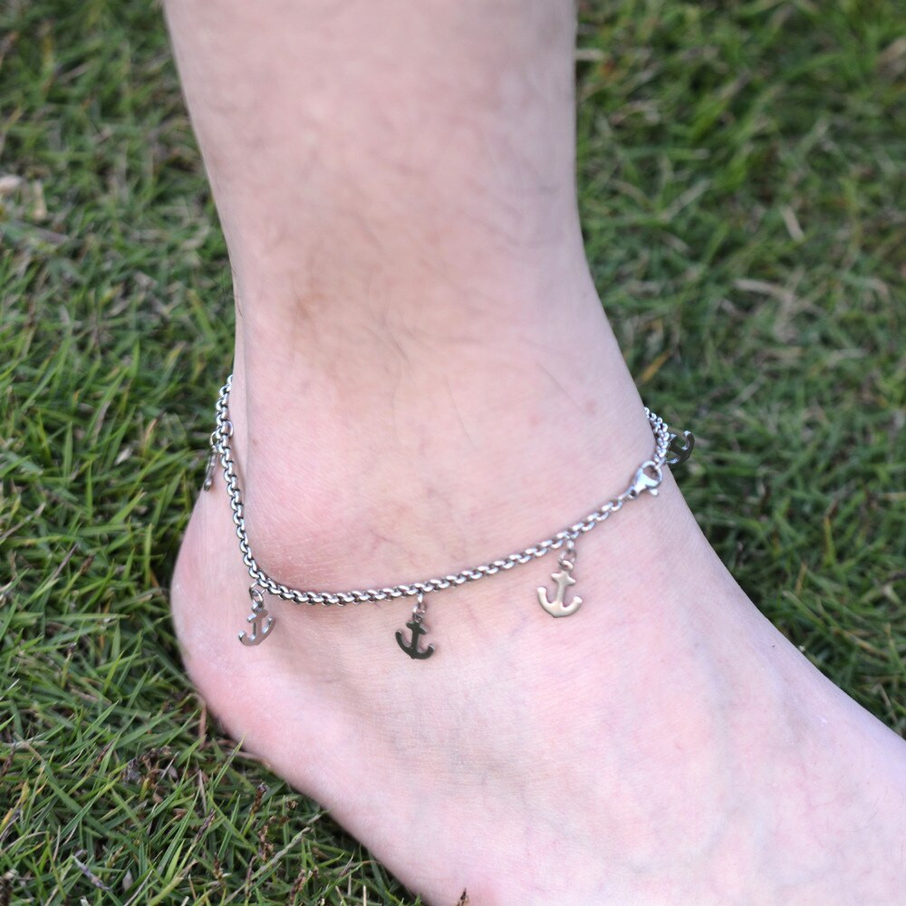 Anklet Chain
 DIY 316L Stainless Steel Anklet Chain with Small Anchor