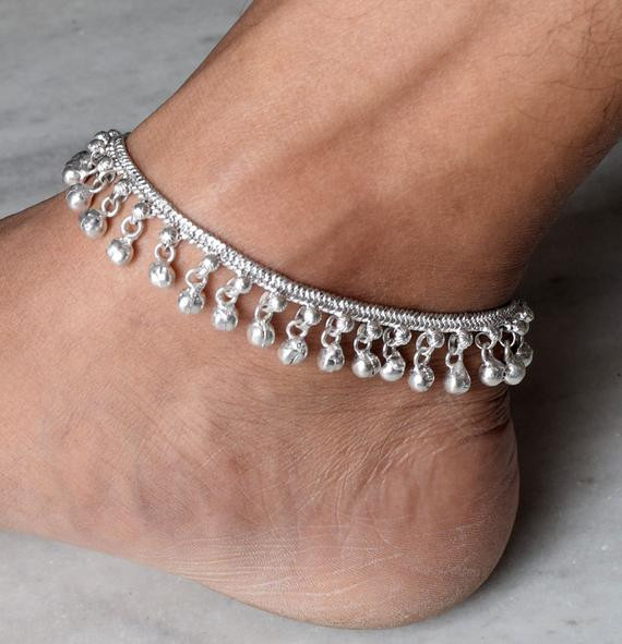 Anklet Indian
 Bell anklet anklet bracelet silver anklet ethnic by