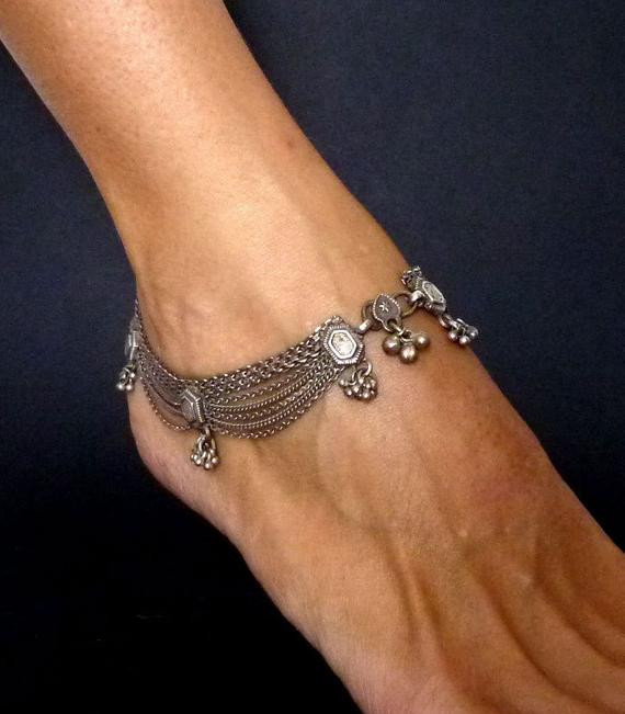 Anklet Indian
 Rajasthan ethnic anklet from India belly dance by