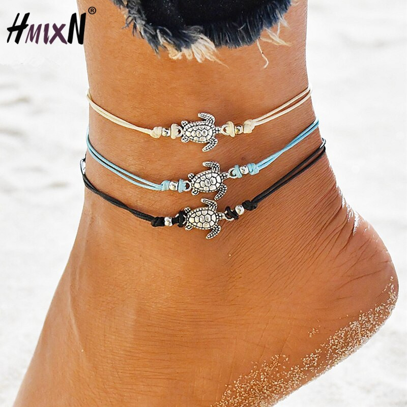 Anklet Simple
 New Vintage Shell simple rope chain Sea Turtle Anklet For