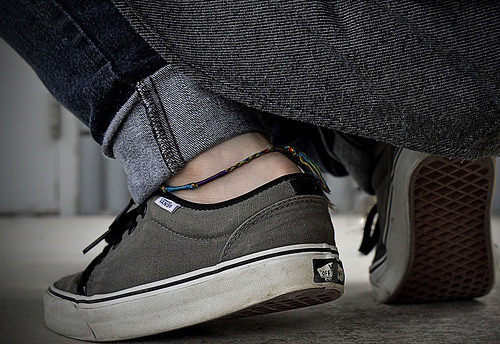 Anklet With Sneakers
 ankle bracelet on Tumblr