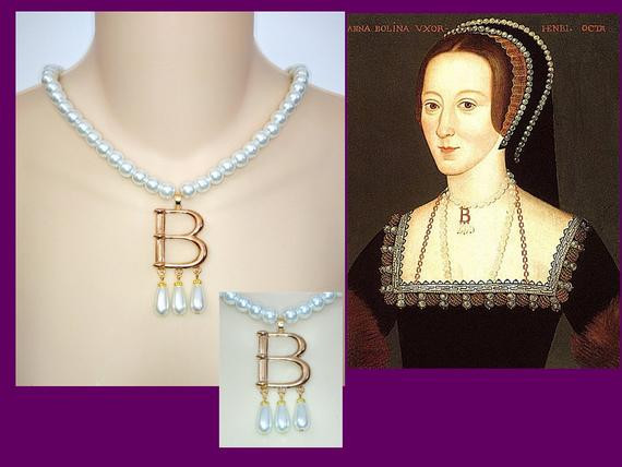Anne Boleyn Necklace
 Anne Boleyn Replica Renaissance Necklace Portrait Replica