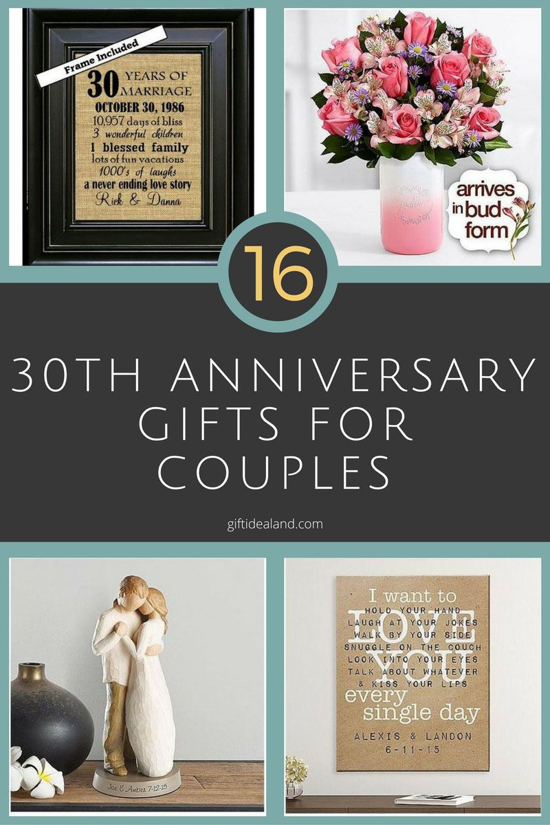 Anniversary Gift Ideas For Couple
 30 Good 30th Wedding Anniversary Gift Ideas For Him & Her
