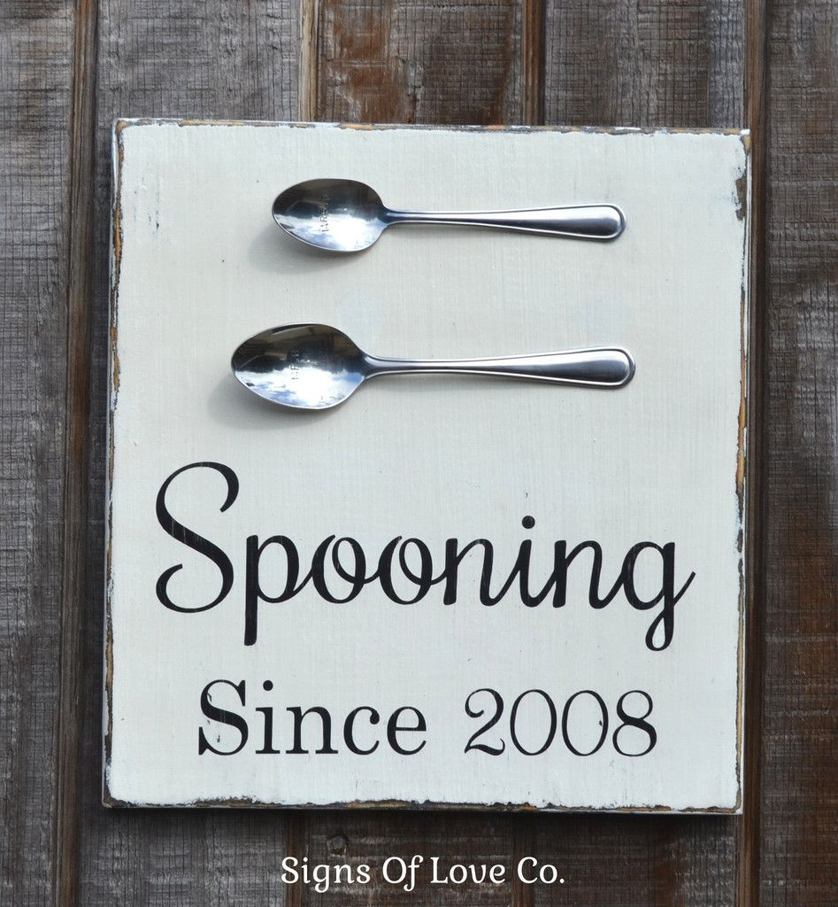 Anniversary Gift Ideas For Couple
 Spooning Since Couples Home Decor Personalized Wedding