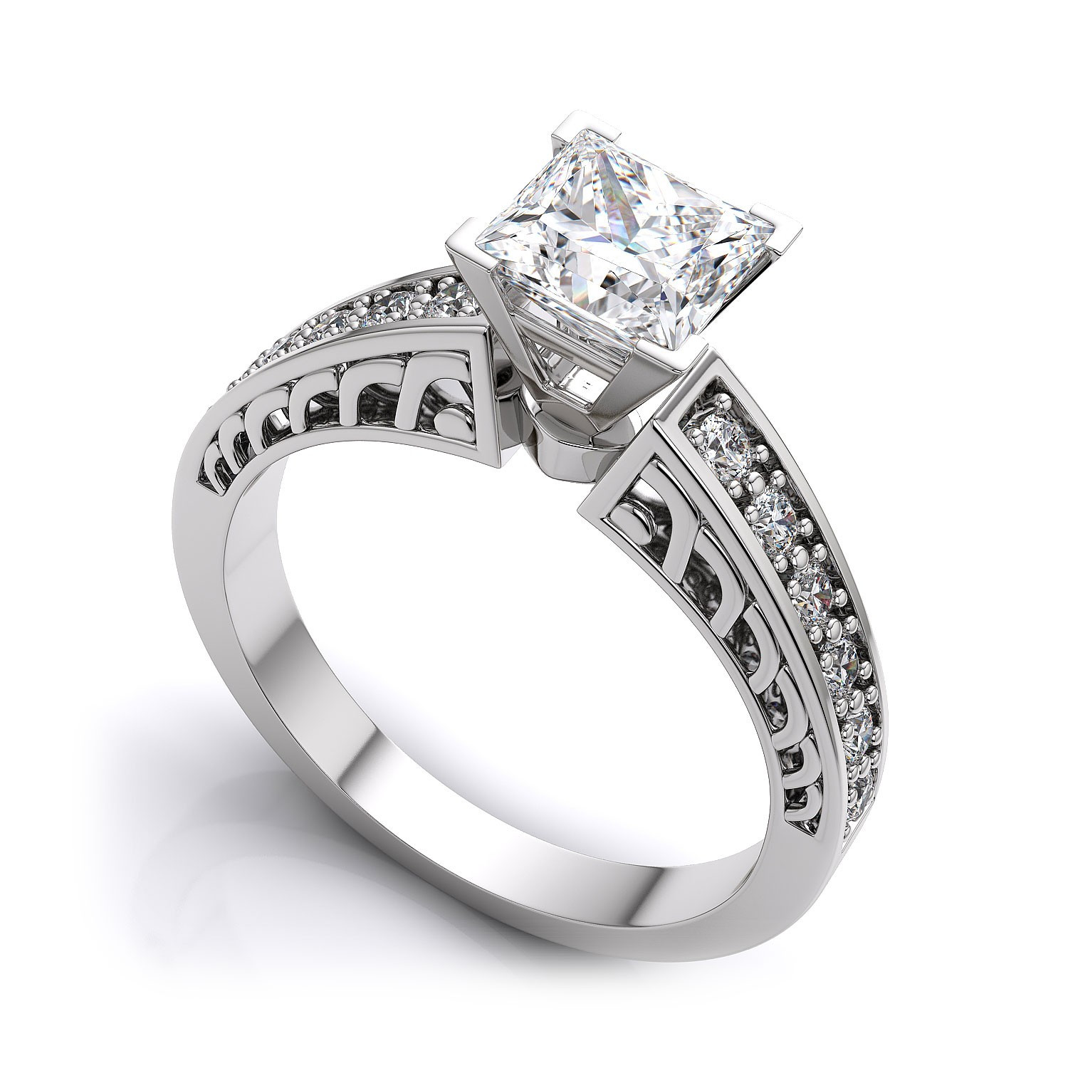 Antique Princess Cut Engagement Rings
 Vintage Princess Cut Diamond Engagement Rings