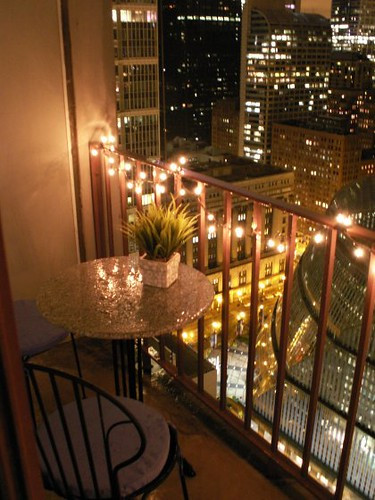 Apartment Patio Christmas Decorating Ideas
 Chicago high rise studio apartment Balcony