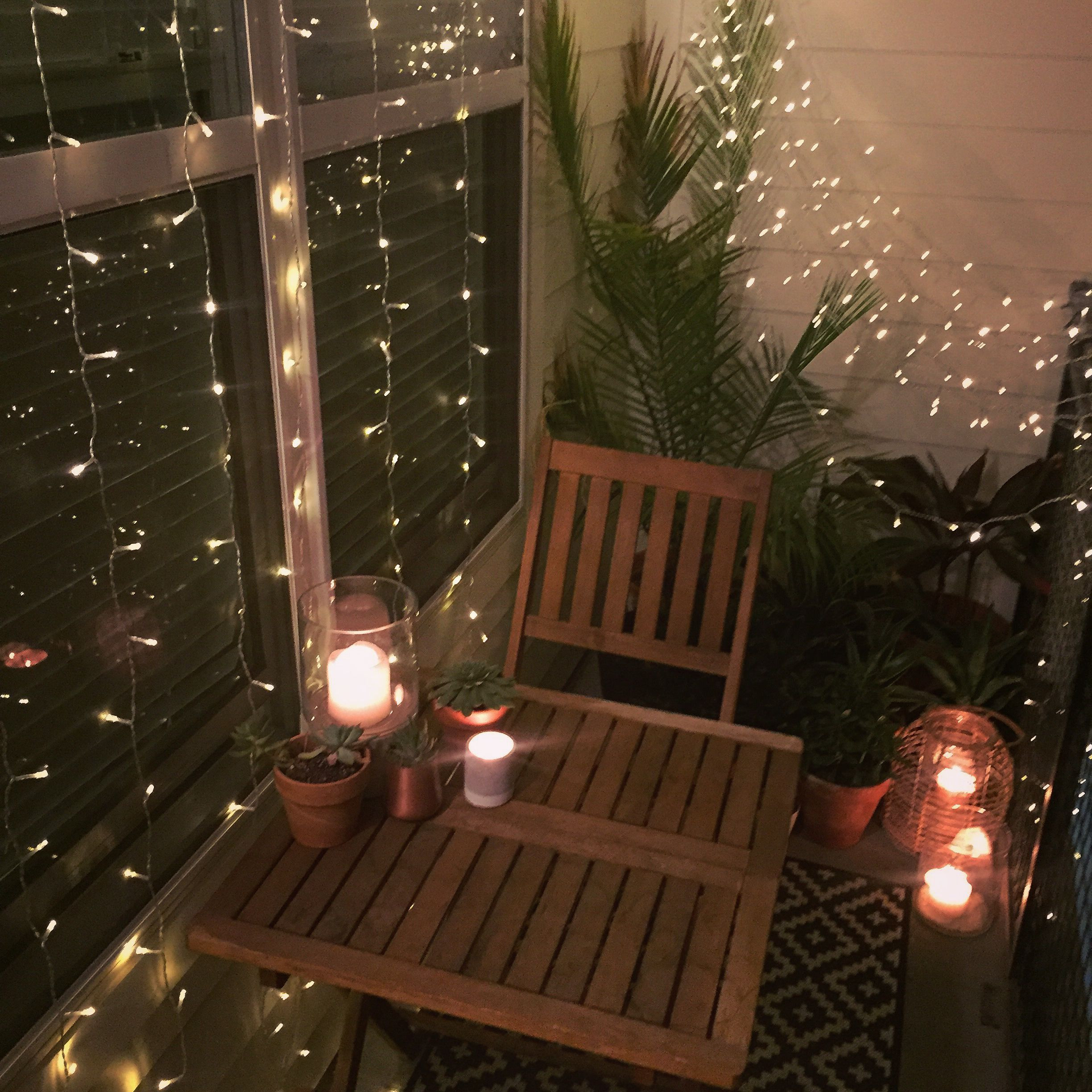 Apartment Patio Christmas Decorating Ideas
 Small balcony decor ideas for an apartment Hanging string