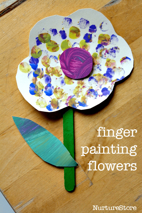 April Toddler Crafts
 Finger painting flower craft for toddlers NurtureStore