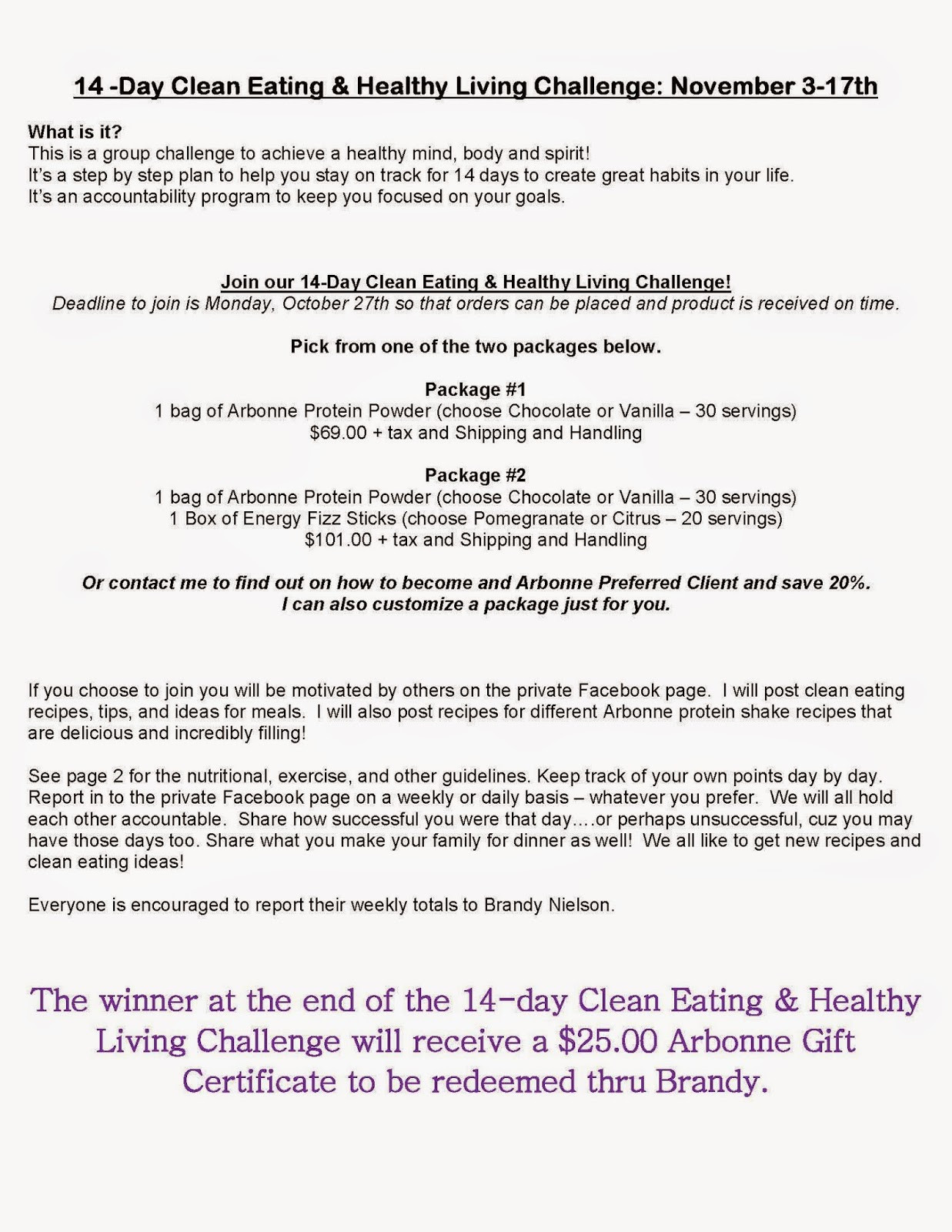 Arbonne Clean Eating Challenge
 Midwest Girl Arbonne 14 Day Clean Eating Challenge