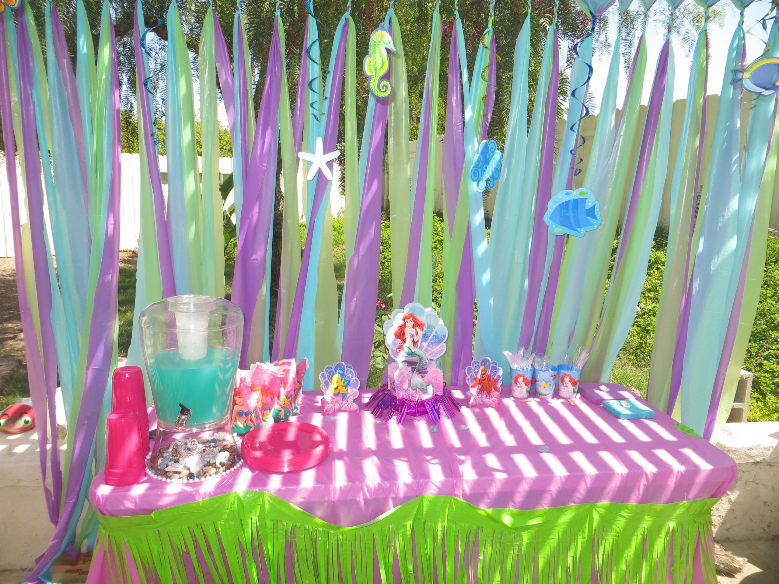 Ariel Little Mermaid Party Ideas
 Arianna s 3rd birthday party decorations The little