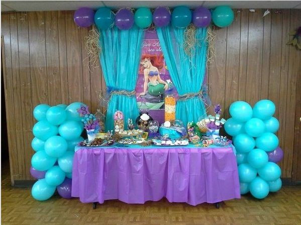 Ariel Mermaid Party Ideas
 Backdrop