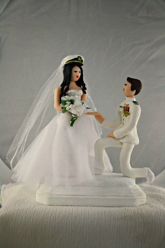 Army Wedding Cake Toppers
 Military Wedding Cake Topper CUSTOMIZED to your features and