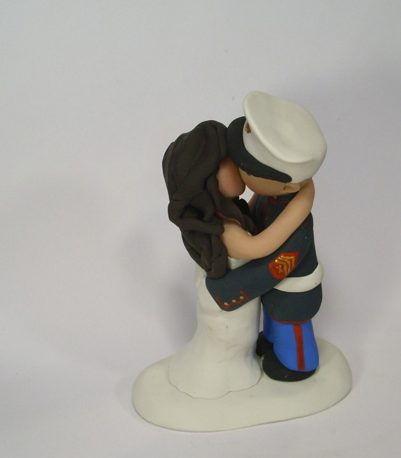 Army Wedding Cake Toppers
 Military Wedding Cake Topper Kiss by gigiscaketoppers on Etsy