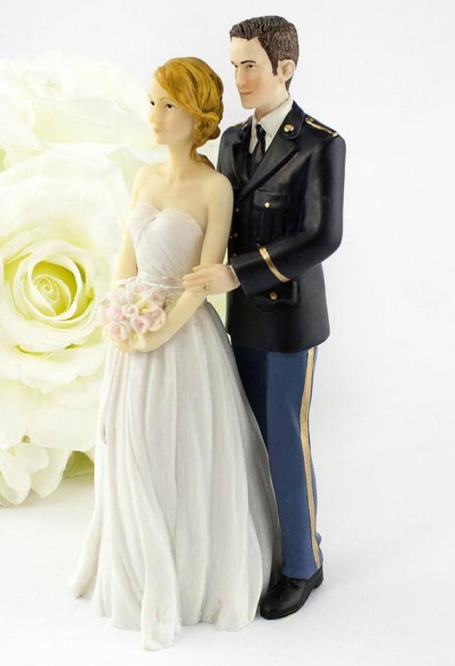 Army Wedding Cake Toppers
 Army Wedding Cake Topper Caucasian Bride And Groom