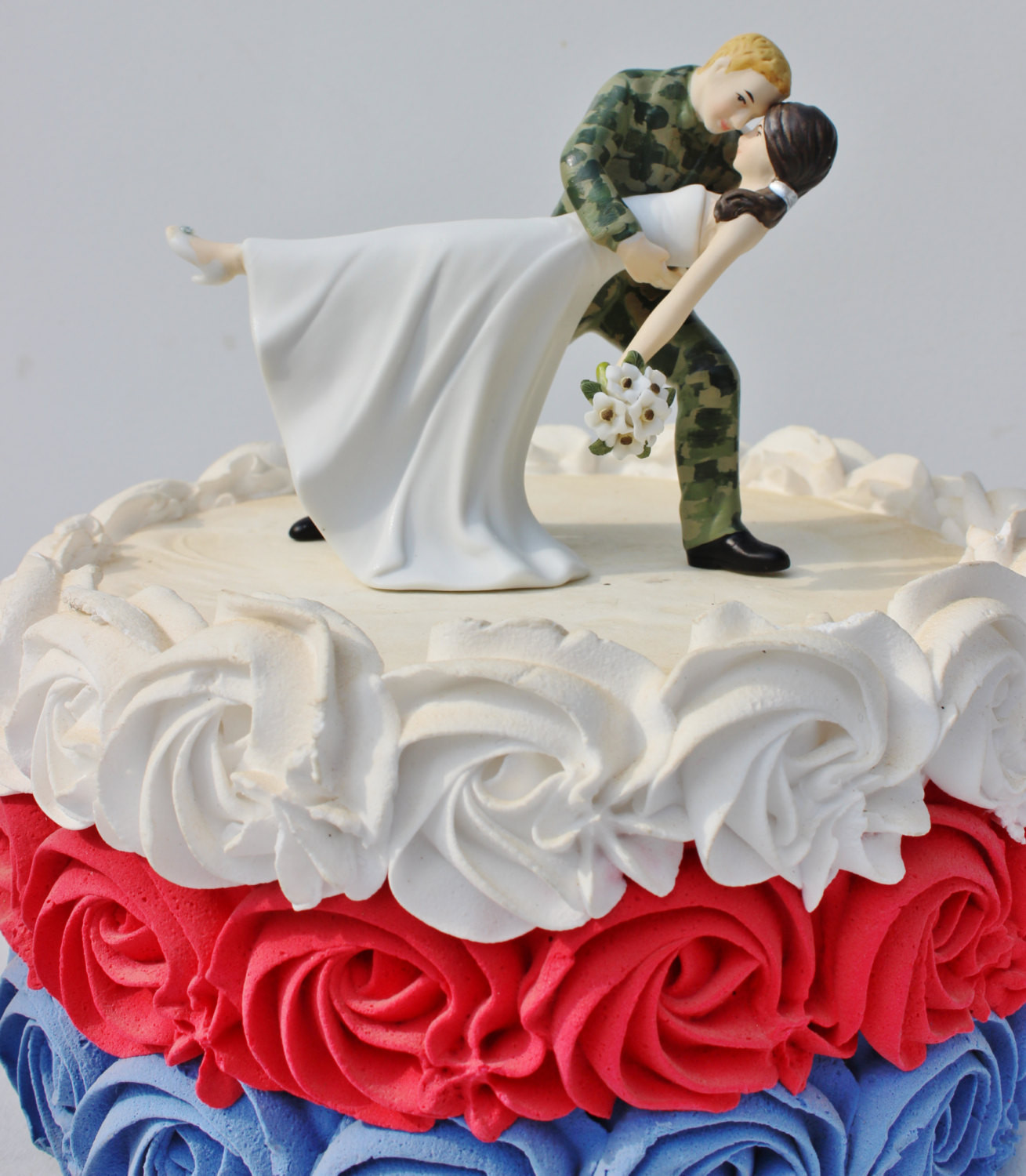 Army Wedding Cake Toppers
 Military US Army Camo Sol r wedding cake topper by