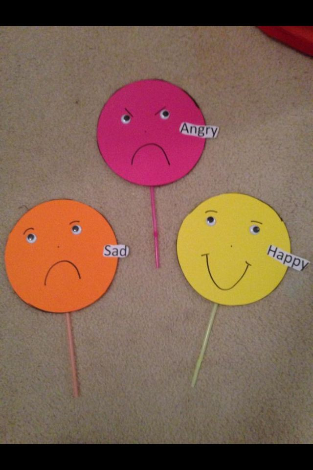 Art And Craft For Preschool
 feeling and emotions hand puppets craft activity