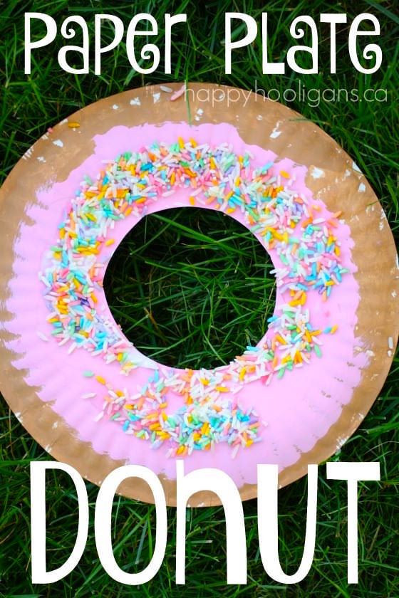 Art And Craft For Preschool
 Paper Plate Donut Craft for Kids