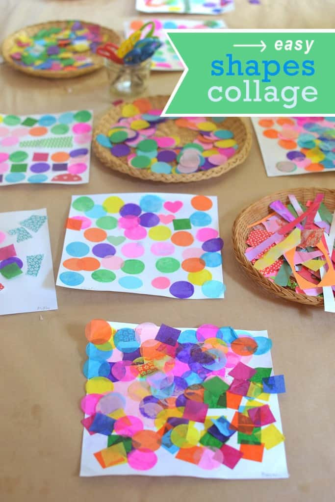 Art And Craft For Preschool
 Easy shapes collage art and math activity NurtureStore