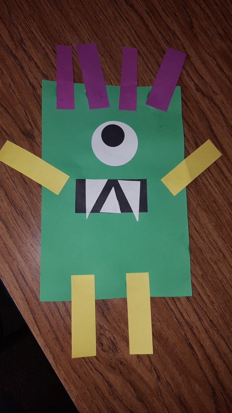 Art And Craft For Preschool
 Rectangle monster craft