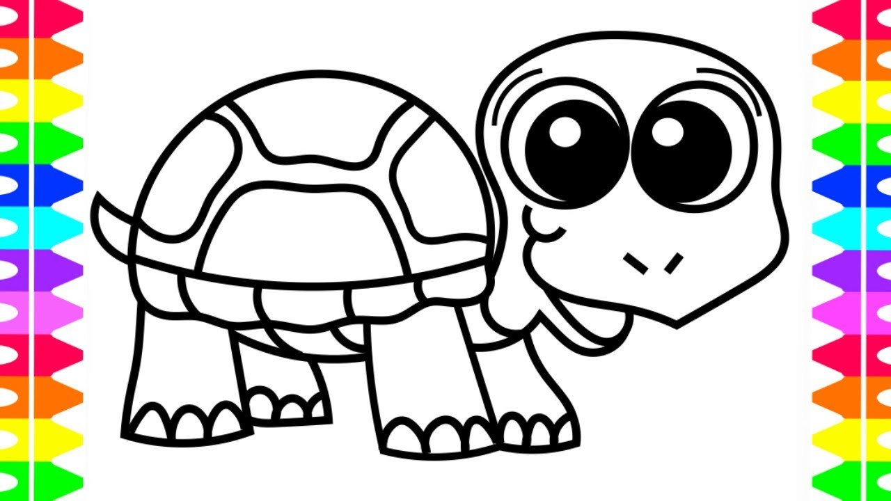 Art Coloring Pages For Kids
 How to Draw a Happy Baby TURTLE Coloring Pages Art Colors